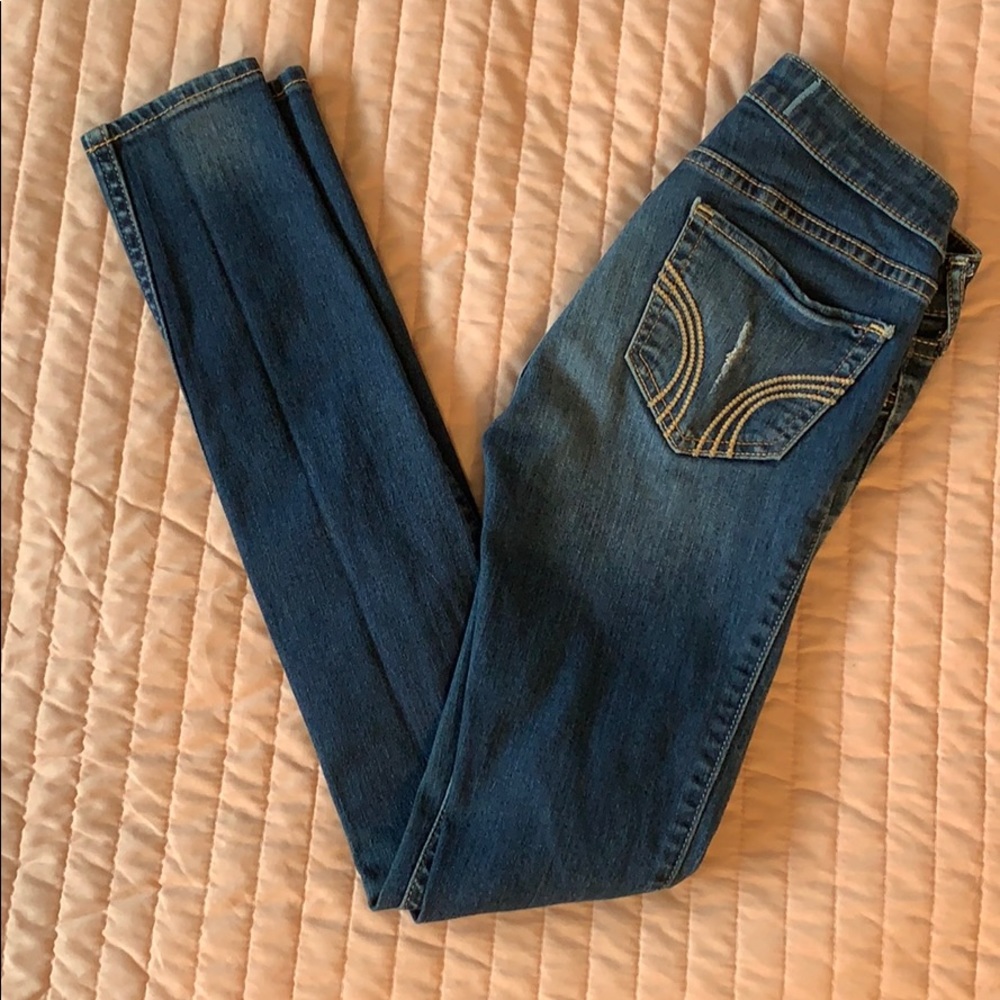 Destroyed Denim Low Rise Jean Leggings